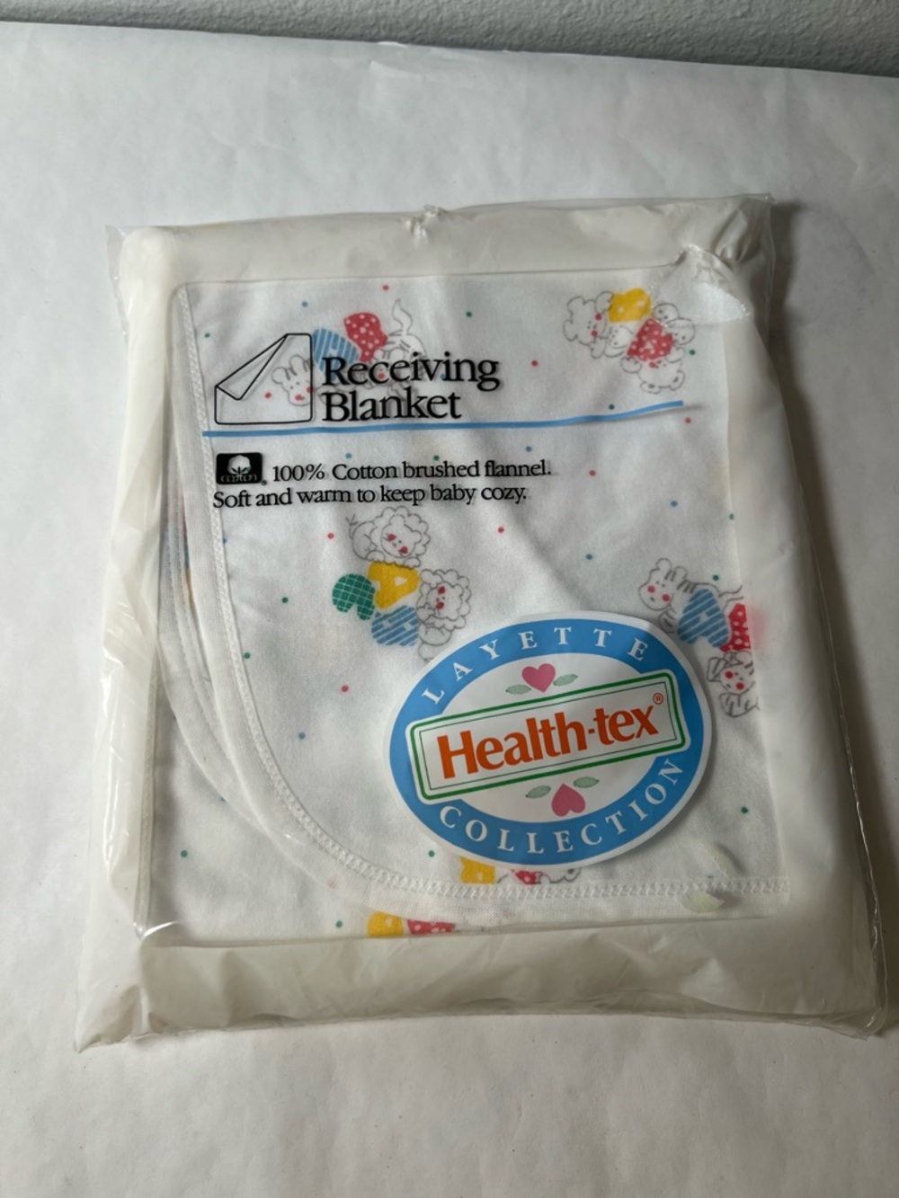 Vintage‎ Health-tex Baby Receiving Blanket NOS 34x38